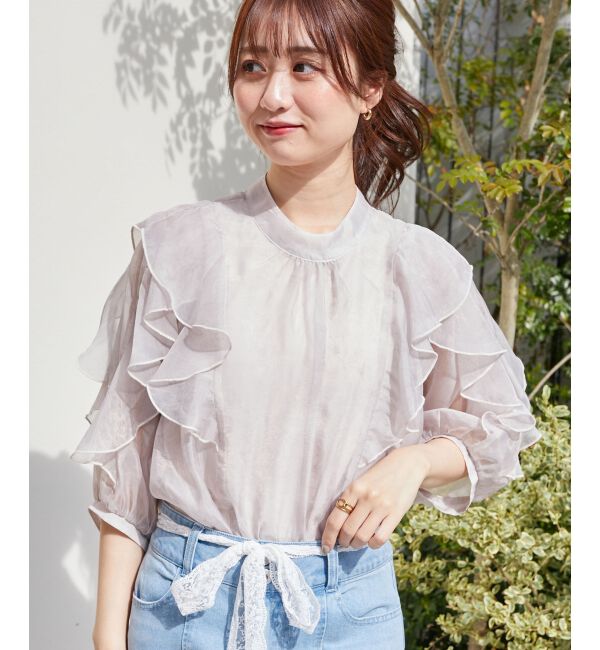  「エアリーフリルブラウス」|シャツ・ブラウス|