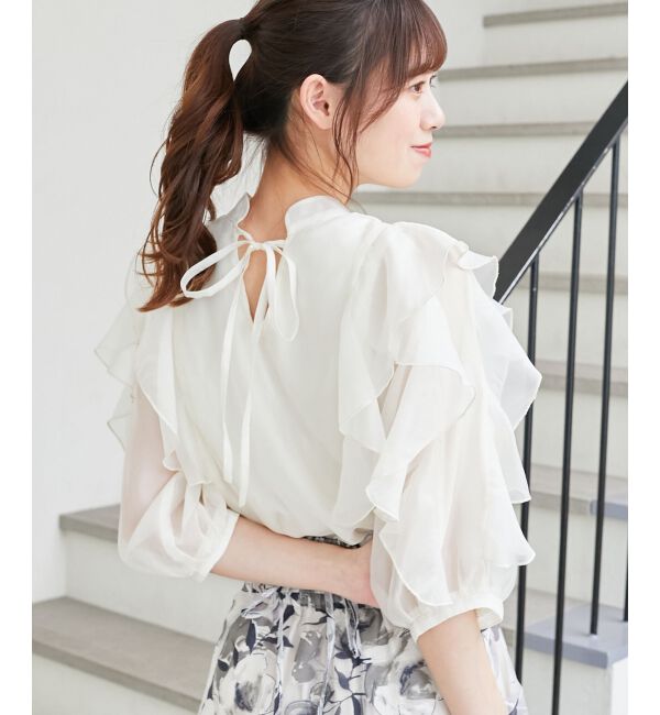  「エアリーフリルブラウス」|シャツ・ブラウス|