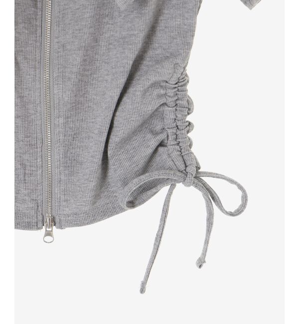  「オフショルダブルジップトップス」|Tシャツ・カットソー|