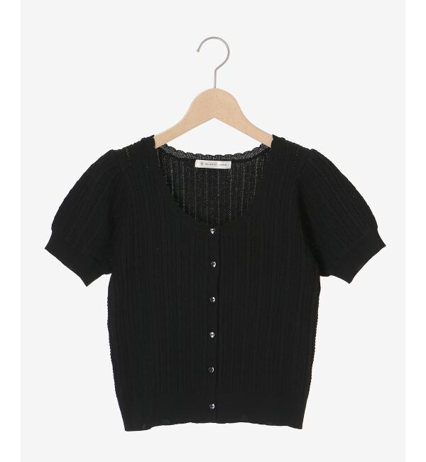  「ハーフスリーブケーブルカーディガン」|カーディガン|