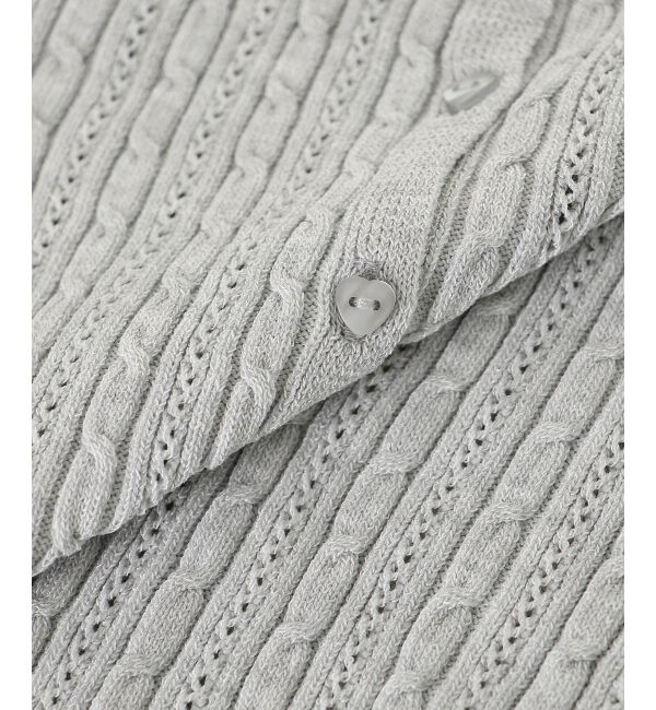  「ハーフスリーブケーブルカーディガン」|カーディガン|