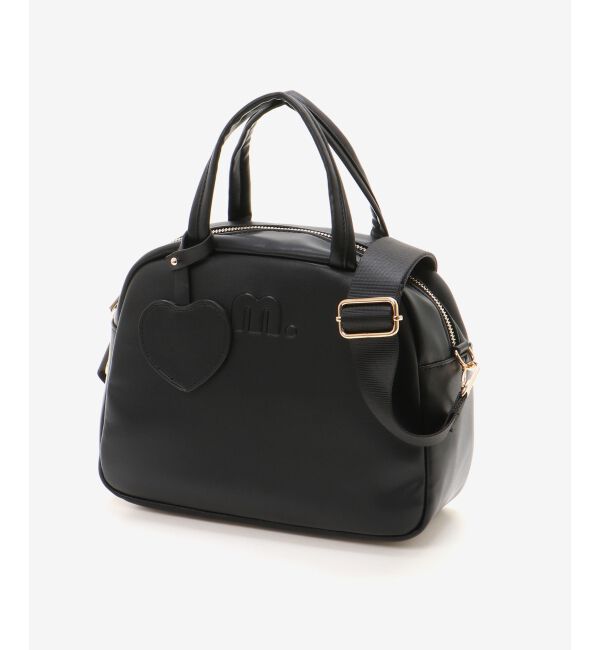  「ハートチャームセットスクエアボストン」|ボストンバッグ|