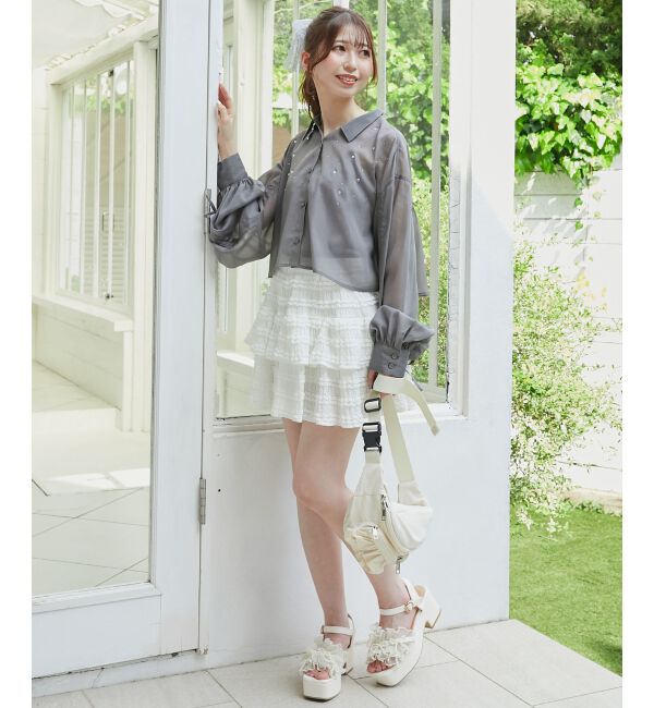  「キラキラドロストシアーシャツ」|シャツ・ブラウス|