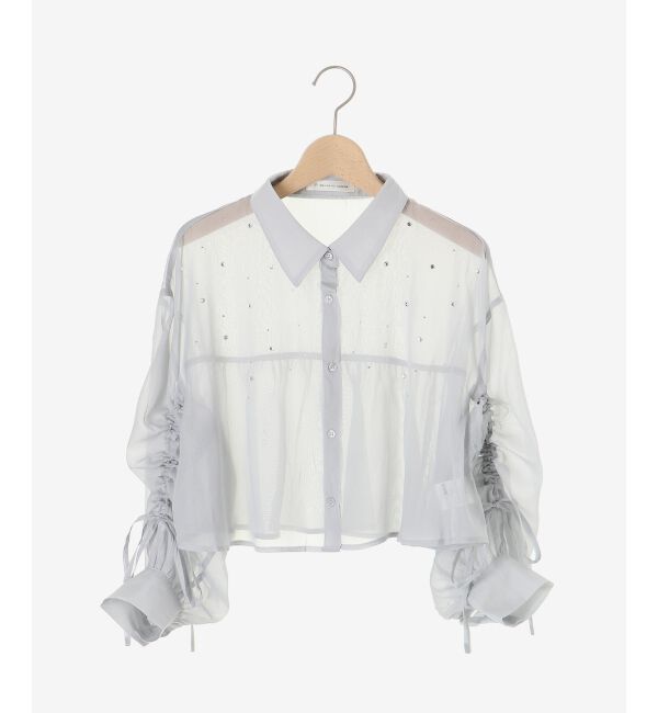  「キラキラドロストシアーシャツ」|シャツ・ブラウス|