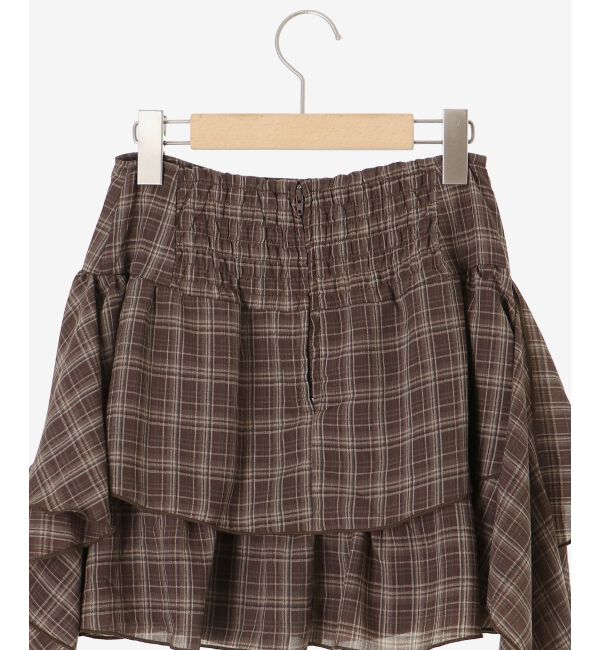  「サイドラッフルティアードミニスカパン」|スカート|