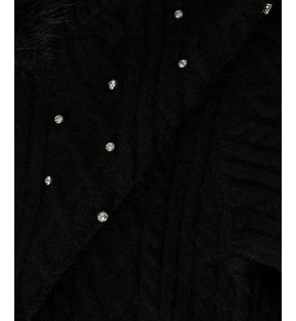  「キラキラフード付きニットパーカー」|パーカー|