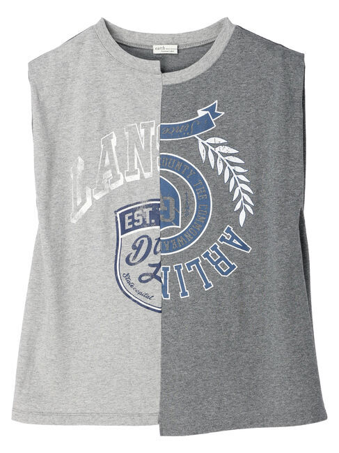 earth music&ecology「パターン切替ノースリーブプルオーバー」|Tシャツ・カットソー|