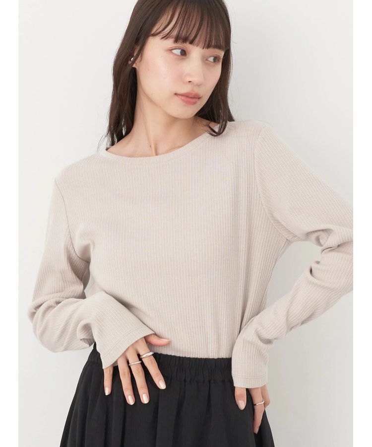 earth music&ecology「チェーンリブクルーネックプルオーバー」|Tシャツ・カットソー|