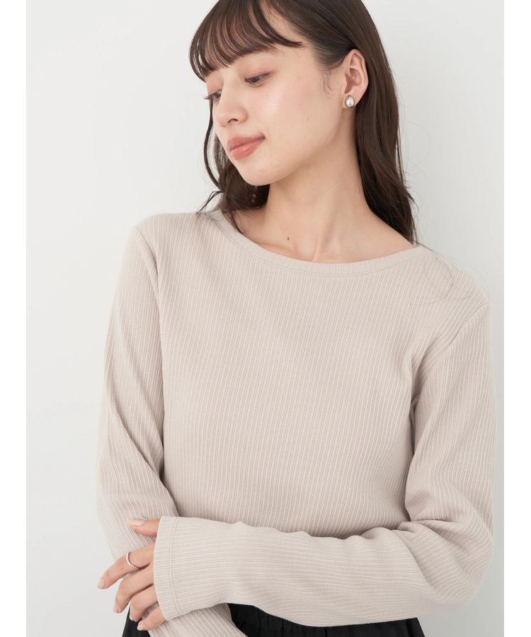 earth music&ecology「チェーンリブクルーネックプルオーバー」|Tシャツ・カットソー|