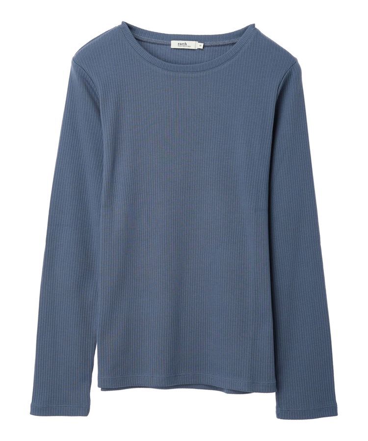 earth music&ecology「チェーンリブクルーネックプルオーバー」|Tシャツ・カットソー|