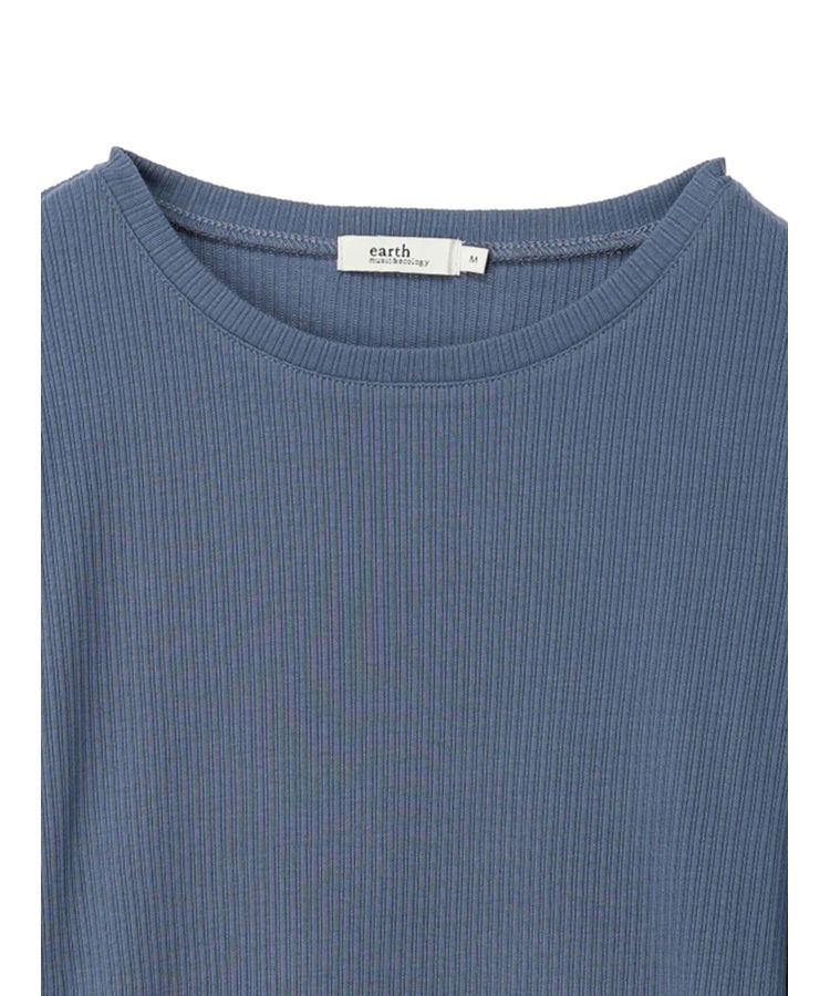 earth music&ecology「チェーンリブクルーネックプルオーバー」|Tシャツ・カットソー|