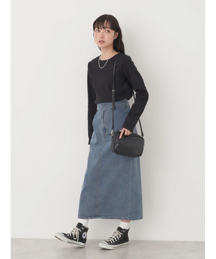 earth music&ecology「チェーンリブクルーネックプルオーバー」|Tシャツ・カットソー|