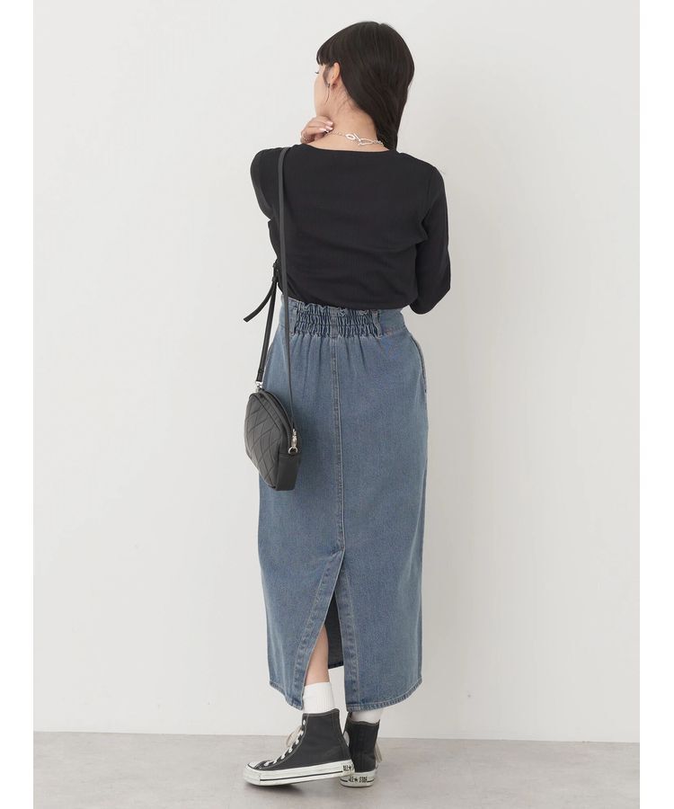 earth music&ecology「チェーンリブクルーネックプルオーバー」|Tシャツ・カットソー|