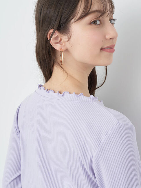 earth music&ecology「フリルデザインリボンカーディガン」|カーディガン|