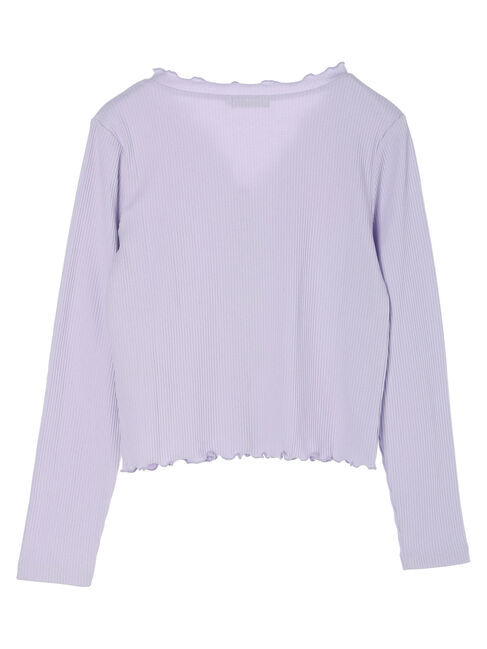 earth music&ecology「フリルデザインリボンカーディガン」|カーディガン|