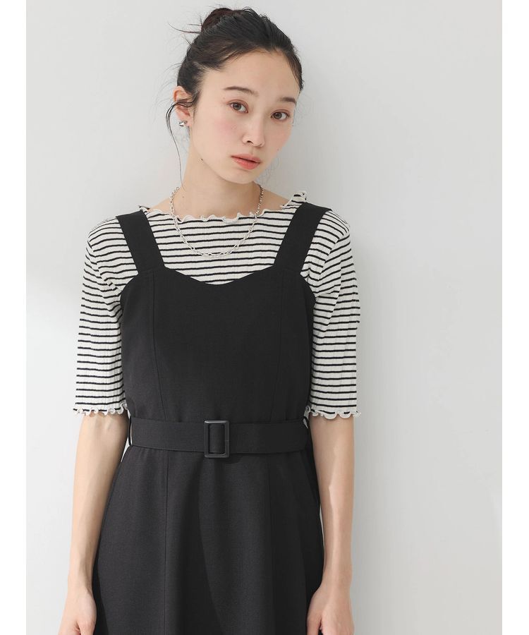 earth music&ecology「ベルト付きパネルラインワンピース」|ワンピース|