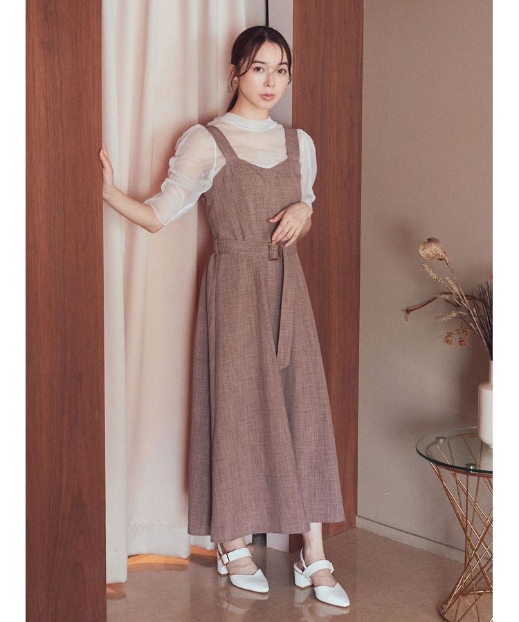 earth music&ecology「ベルト付きパネルラインワンピース」|ワンピース|