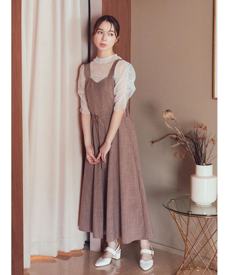 earth music&ecology「ベルト付きパネルラインワンピース」|ワンピース|