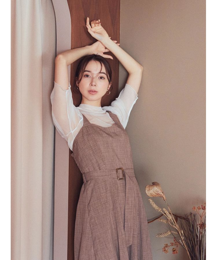 earth music&ecology「ベルト付きパネルラインワンピース」|ワンピース|