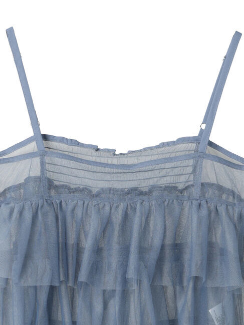 earth music&ecology「チュールティアードフリルキャミソール」|ベスト・ジレ|