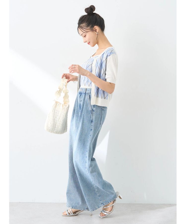 earth music&ecology「SET2点アーガイルカーディガン&times;タンク」|カーディガン|