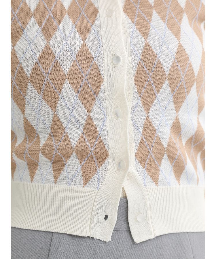 earth music&ecology「SET2点アーガイルカーディガン&times;タンク」|カーディガン|