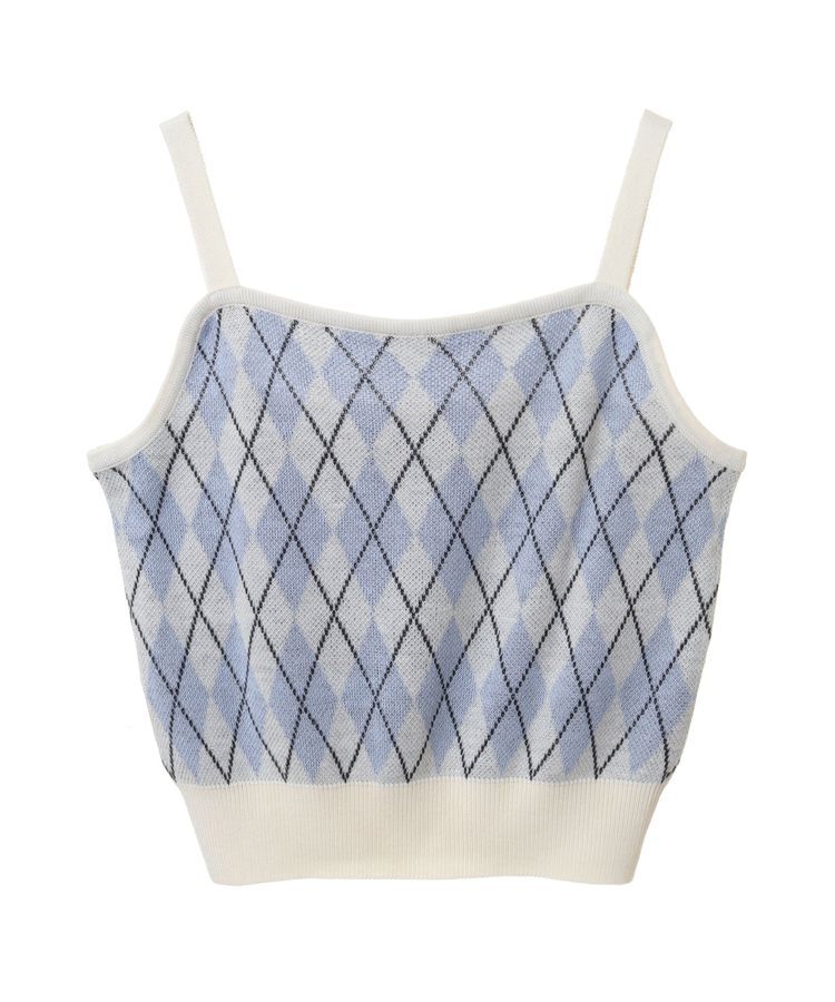 earth music&ecology「SET2点アーガイルカーディガン&times;タンク」|カーディガン|