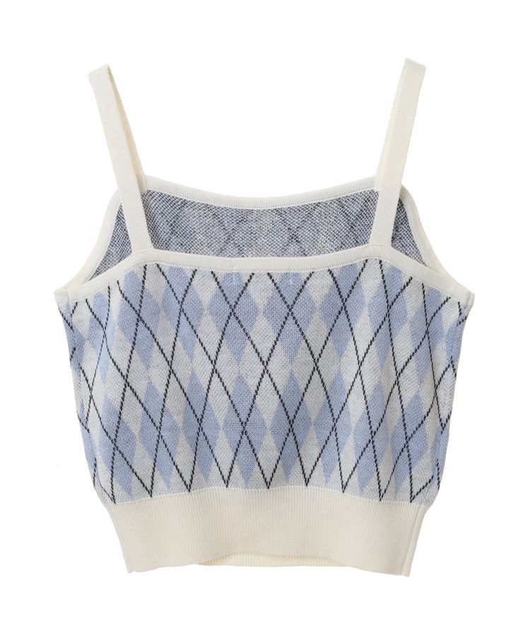 earth music&ecology「SET2点アーガイルカーディガン&times;タンク」|カーディガン|