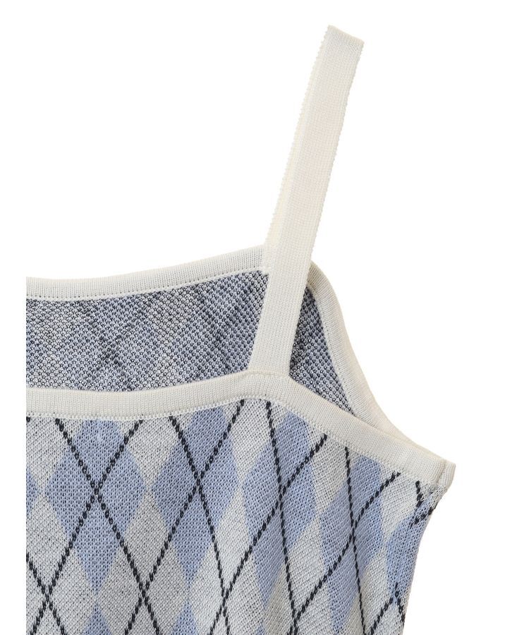 earth music&ecology「SET2点アーガイルカーディガン&times;タンク」|カーディガン|