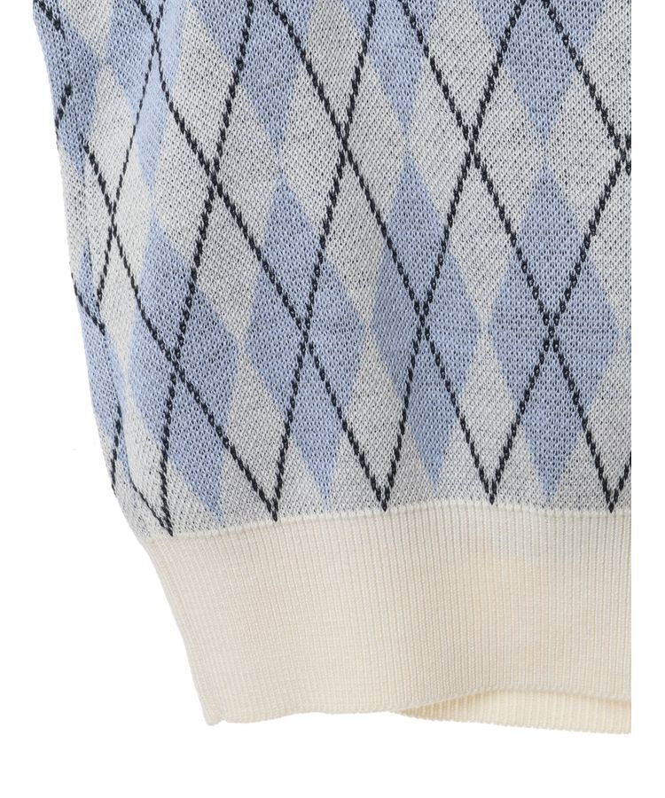 earth music&ecology「SET2点アーガイルカーディガン&times;タンク」|カーディガン|