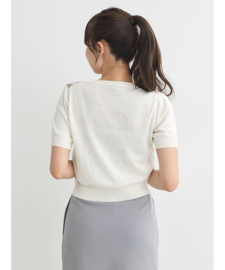 earth music&ecology「SET2点アーガイルカーディガン&times;タンク」|カーディガン|