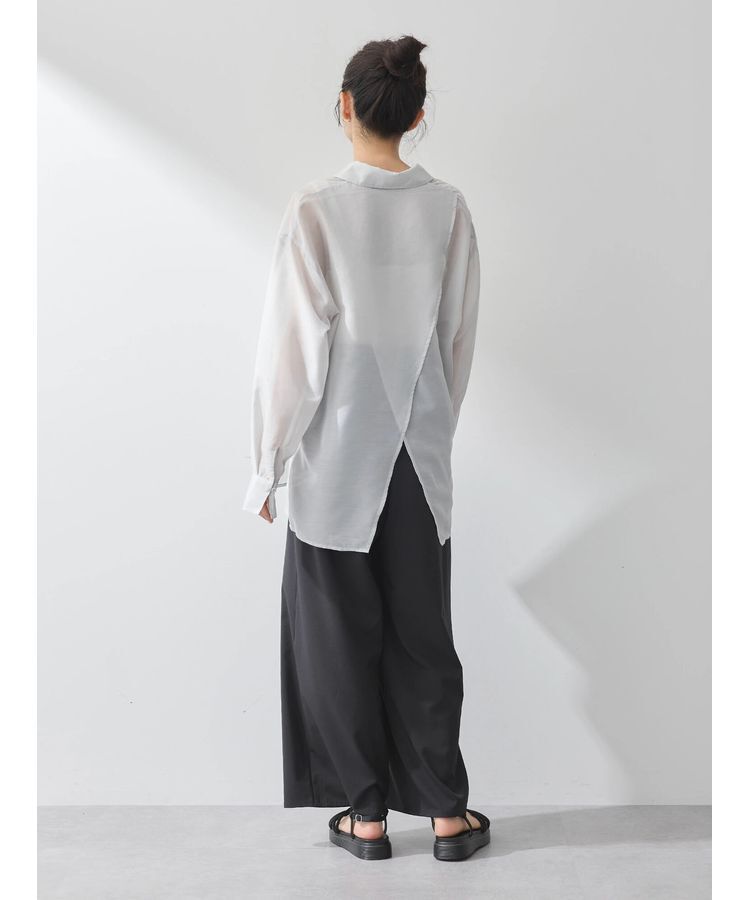 earth music&ecology「バックスリットシアーシャツ」|シャツ・ブラウス|