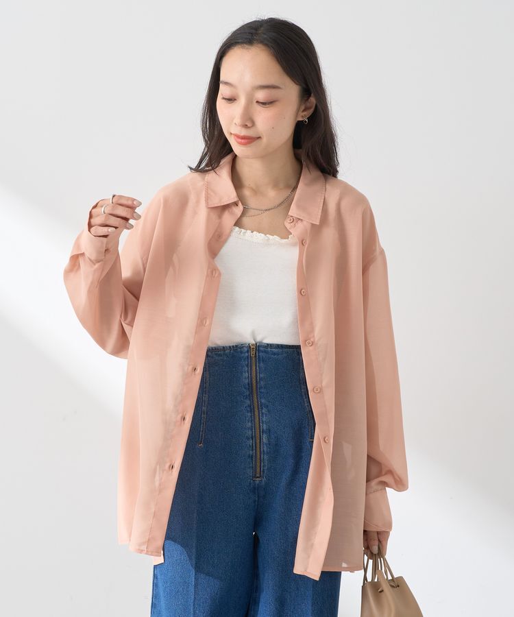 earth music&ecology「バックスリットシアーシャツ」|シャツ・ブラウス|