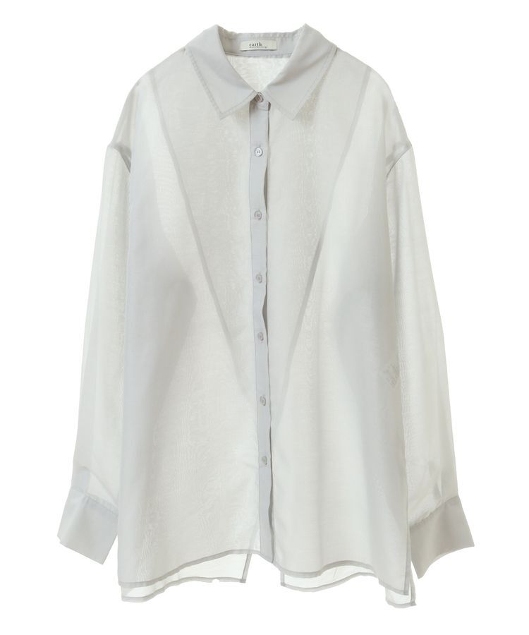 earth music&ecology「バックスリットシアーシャツ」|シャツ・ブラウス|