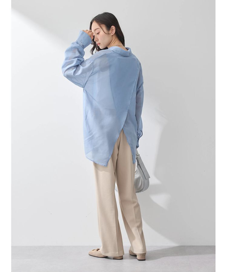 earth music&ecology「バックスリットシアーシャツ」|シャツ・ブラウス|