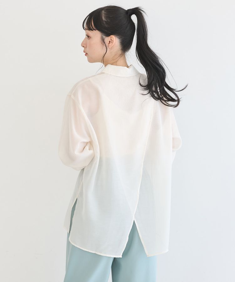 earth music&ecology「バックスリットシアーシャツ」|シャツ・ブラウス|