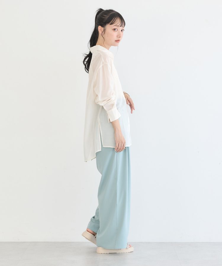 earth music&ecology「バックスリットシアーシャツ」|シャツ・ブラウス|