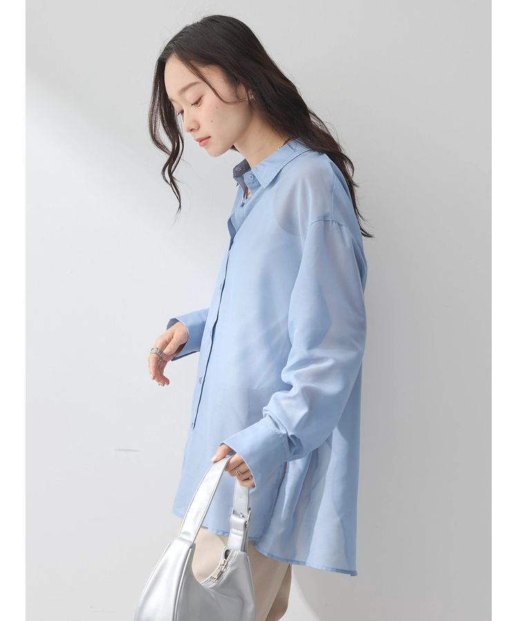 earth music&ecology「バックスリットシアーシャツ」|シャツ・ブラウス|