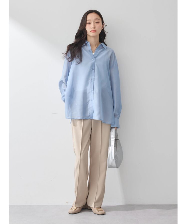 earth music&ecology「バックスリットシアーシャツ」|シャツ・ブラウス|