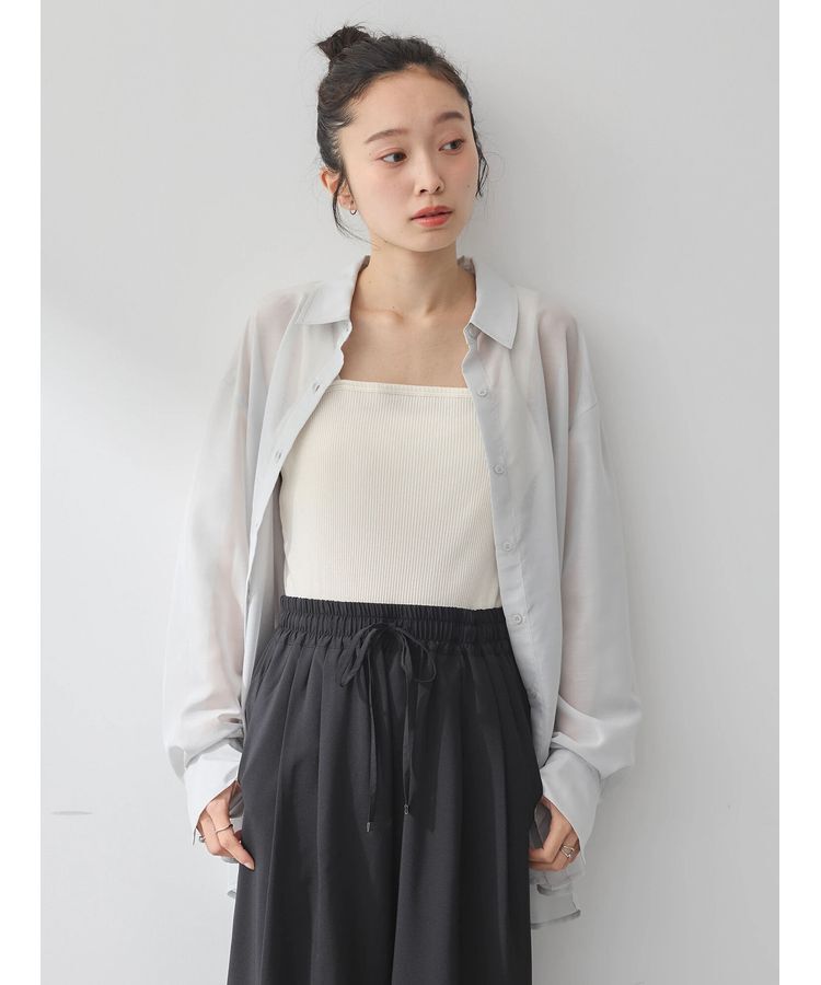 earth music&ecology「バックスリットシアーシャツ」|シャツ・ブラウス|Mint