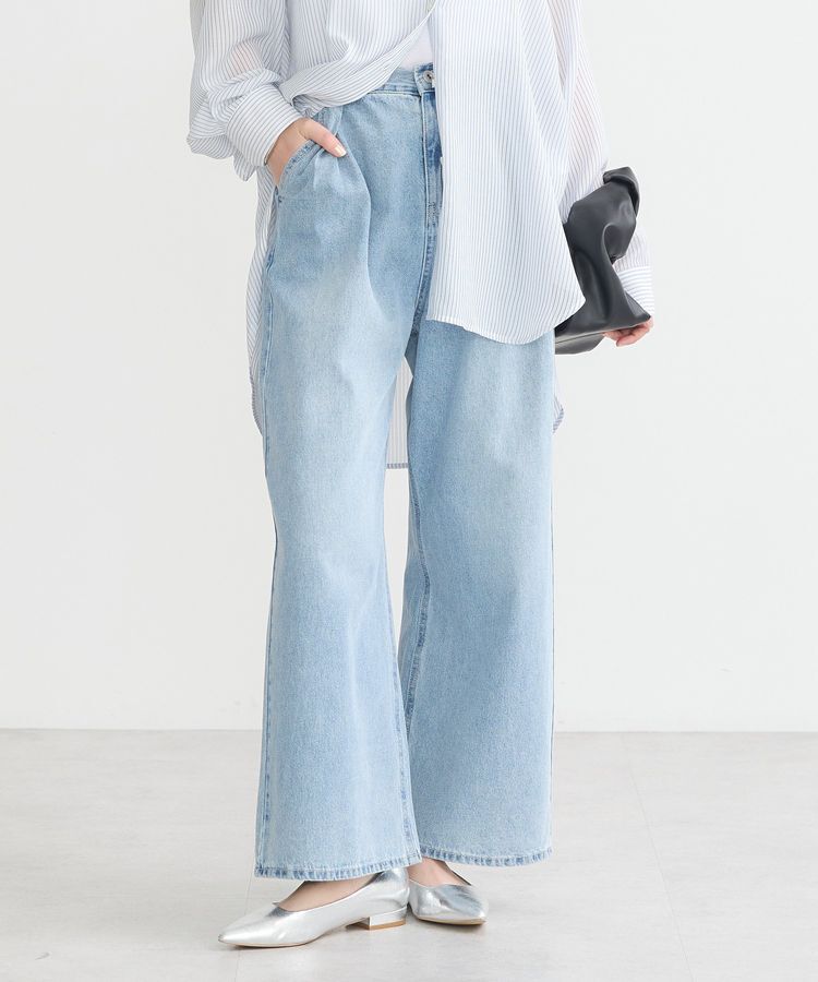 earth music&ecology「タックホックデニムパンツ」|デニム|