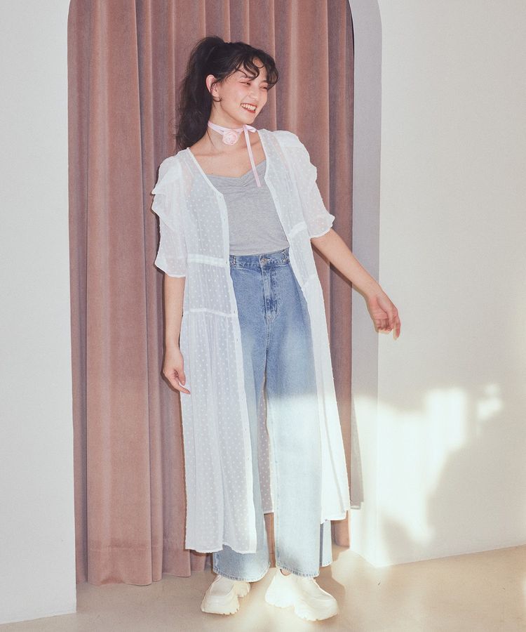 earth music&ecology「タックホックデニムパンツ」|デニム|