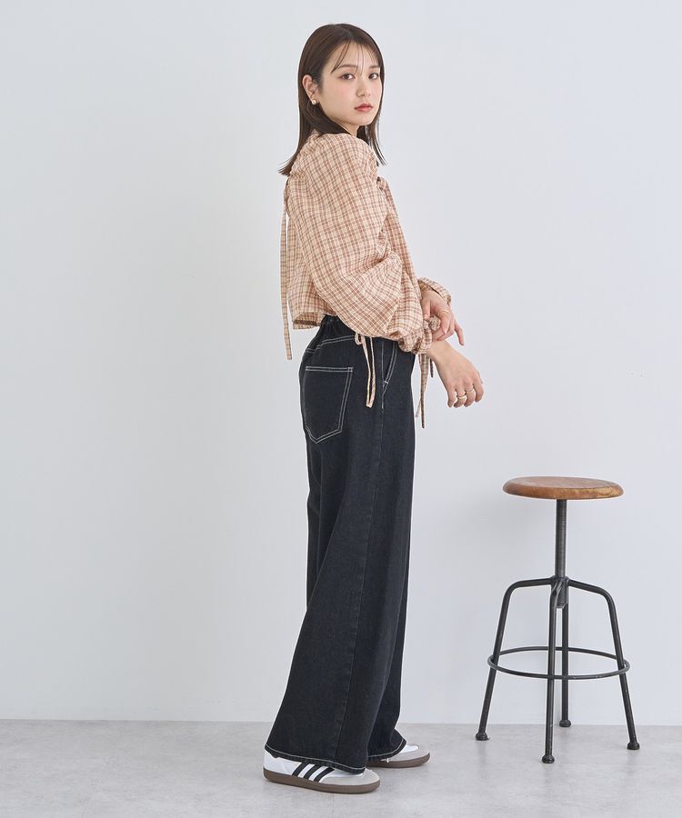 earth music&ecology「タックホックデニムパンツ」|デニム|