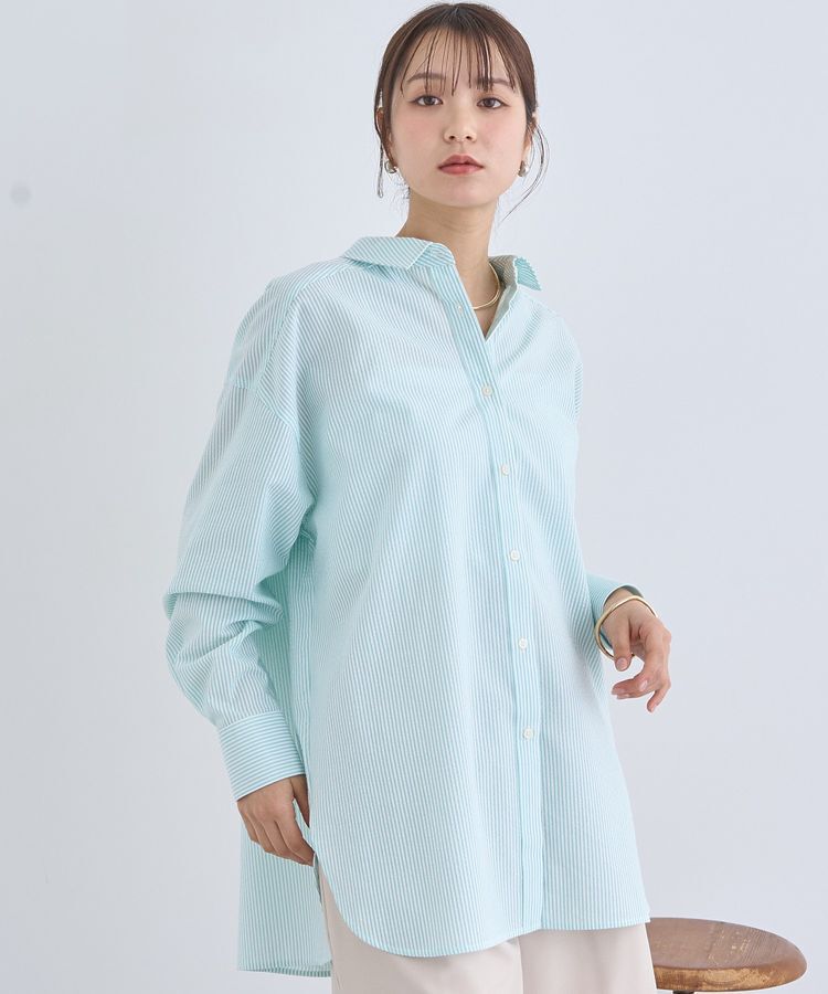 earth music&ecology「サッカーレギュラーシャツ」|シャツ・ブラウス|Green