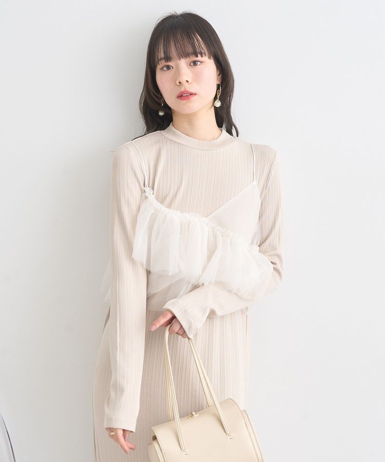 earth music&ecology「SET2点アシメチュールビスチェ＋ワンピース」|ワンピース|