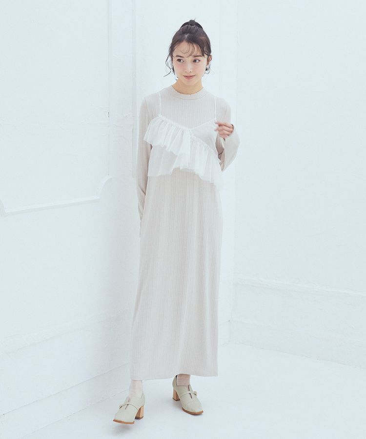 earth music&ecology「SET2点アシメチュールビスチェ＋ワンピース」|ワンピース|