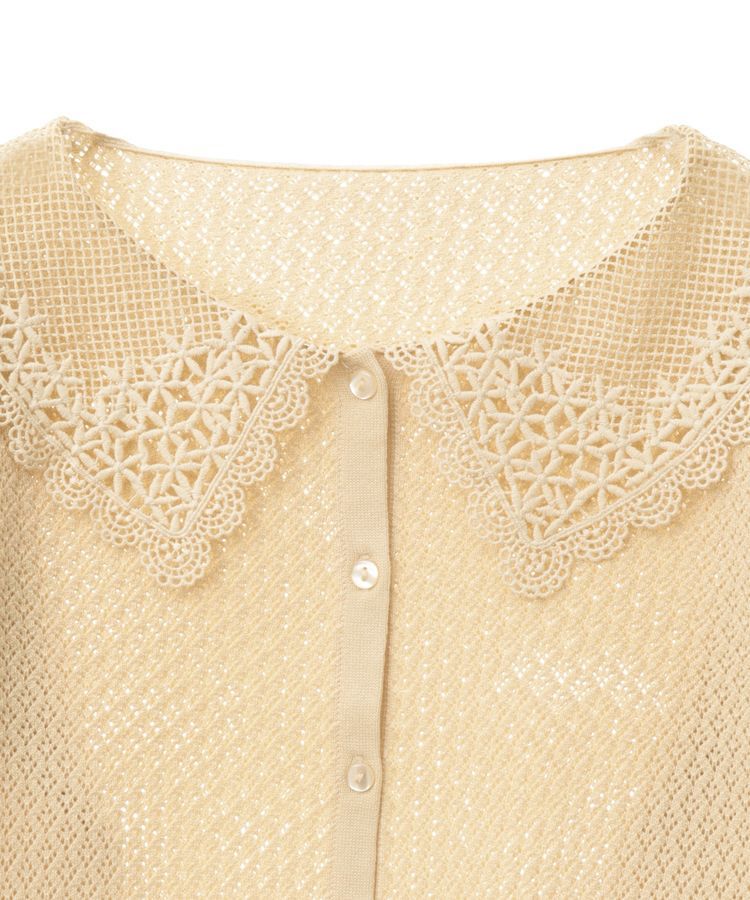 earth music&ecology「レース襟カーディガン」|カーディガン|