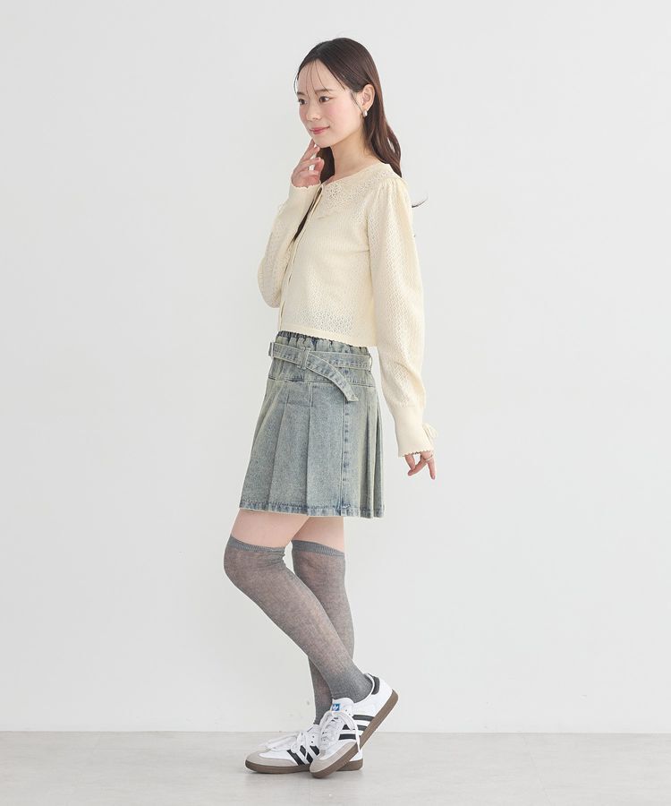 earth music&ecology「レース襟カーディガン」|カーディガン|