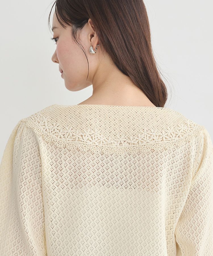 earth music&ecology「レース襟カーディガン」|カーディガン|