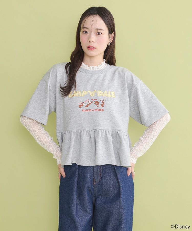 earth music&ecology「チップ&デール/フリル裏毛プルオーバー」|Tシャツ・カットソー|